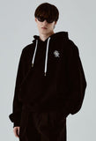 ORDINARY PEOPLE(オーディナリーピープル) ORD WHITE LOGO BLACK HOODIE