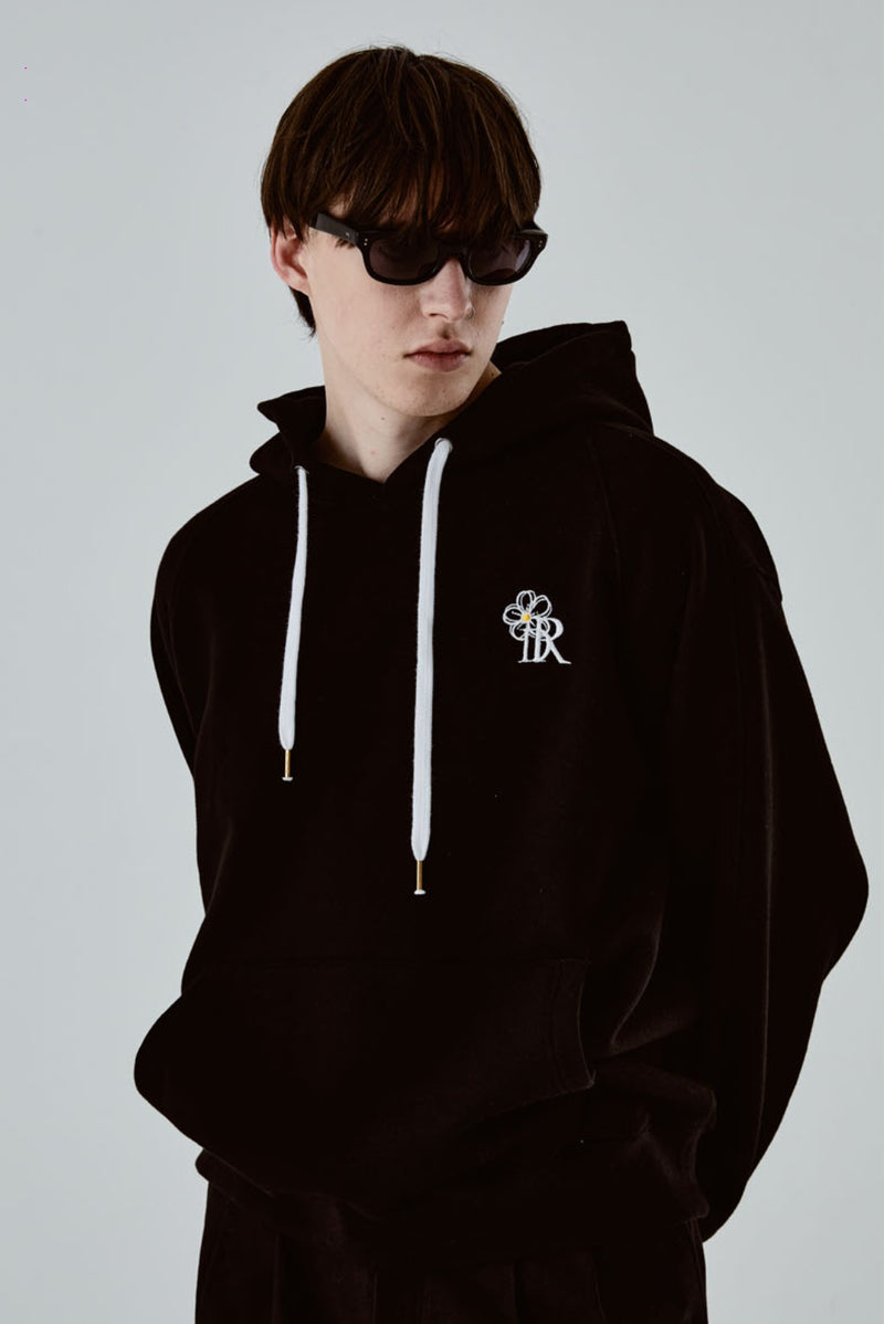 ORDINARY PEOPLE(オーディナリーピープル) ORD WHITE LOGO BLACK HOODIE