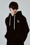 ORDINARY PEOPLE(オーディナリーピープル) ORD WHITE LOGO BLACK HOODIE