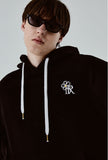 ORDINARY PEOPLE(オーディナリーピープル) ORD WHITE LOGO BLACK HOODIE