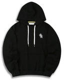 ORDINARY PEOPLE(オーディナリーピープル) ORD WHITE LOGO BLACK HOODIE
