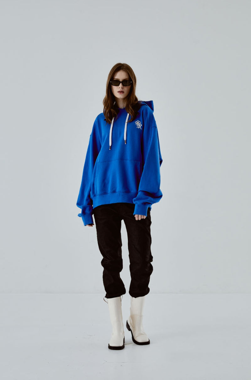 ORDINARY PEOPLE(オーディナリーピープル) ORD WHITE LOGO BLUE HOODIE
