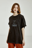ORDINARY PEOPLE(オーディナリーピープル) GARMENT DYING EARTH GRAPHIC CHARCOAL T-SHIRTS