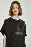 ORDINARY PEOPLE(オーディナリーピープル) GARMENT DYING EARTH GRAPHIC CHARCOAL T-SHIRTS