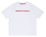 ORDINARY PEOPLE(オーディナリーピープル) ORDINARY CUTTING DETAIL WHITE T-SHIRTS