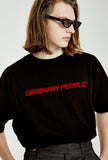 ORDINARY PEOPLE(オーディナリーピープル) ORDINARY CUTTING DETAIL BLACK T-SHIRTS