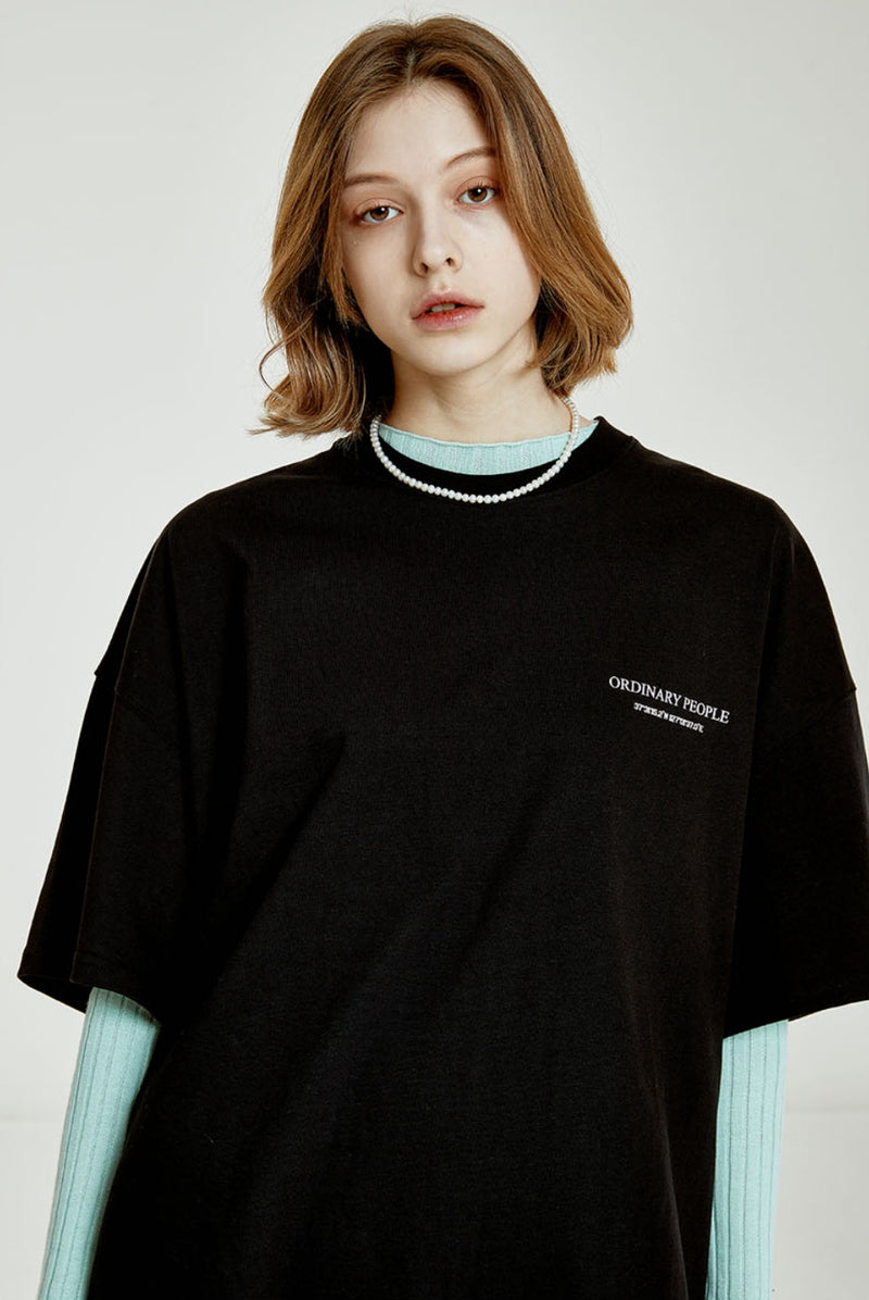 ORDINARY PEOPLE(オーディナリーピープル) ORDINARY PEOPLE LOGO BLACK T-SHIRTS