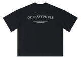 ORDINARY PEOPLE(オーディナリーピープル) ORDINARY PEOPLE LOGO BLACK T-SHIRTS