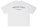 ORDINARY PEOPLE(オーディナリーピープル) ORDINARY PEOPLE LOGO WHITE T-SHIRTS