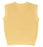 ORDINARY PEOPLE(オーディナリーピープル) SEALING CROCHET V NECK YELLOW KNIT VEST