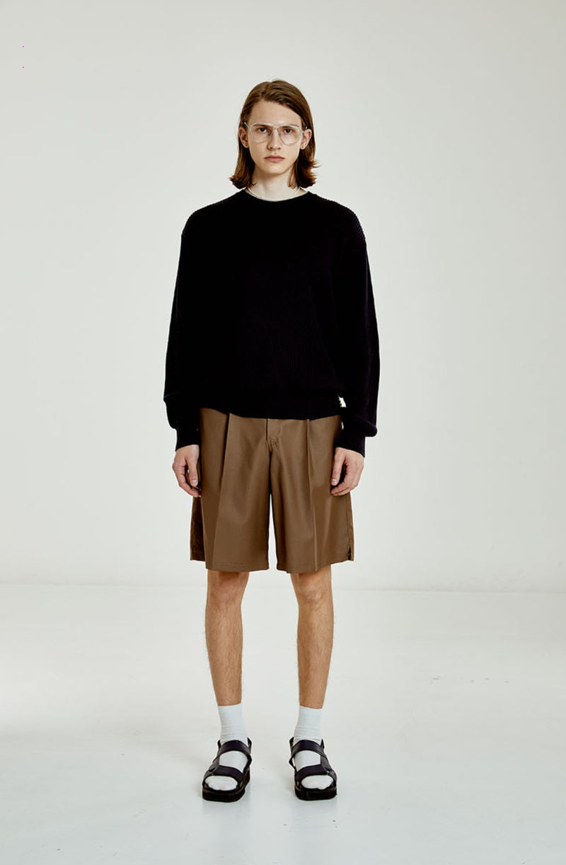 ORDINARY PEOPLE(オーディナリーピープル) COLOR STITCH POINT NAVY KNIT