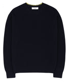 ORDINARY PEOPLE(オーディナリーピープル) COLOR STITCH POINT NAVY KNIT