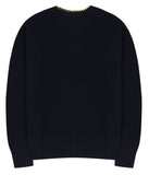 ORDINARY PEOPLE(オーディナリーピープル) COLOR STITCH POINT NAVY KNIT