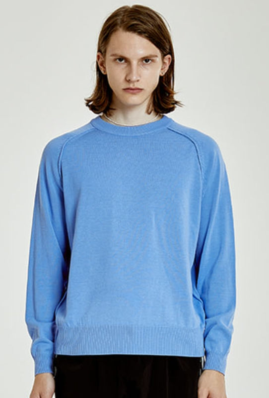 ORDINARY PEOPLE(オーディナリーピープル) ORD RAGLAN SKY BLUE KNIT