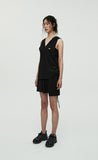 nache(ナチェ) ASSYMETRIC HOODIE PLEATS SKIRT