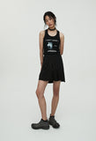nache(ナチェ) ASSYMETRIC HOODIE PLEATS SKIRT