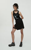 nache(ナチェ) ASSYMETRIC HOODIE PLEATS SKIRT