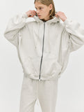 ディープリーク(DPRIQUE)  OVERSIZED FULL ZIP HOODIE - OAT