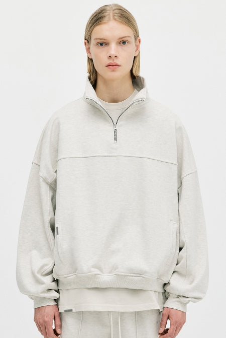 ディープリーク(DPRIQUE) QUARTER ZIP SWEATSHIRT - OAT
