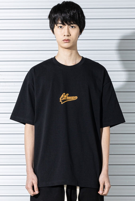 マスノウン(MASSNOUN) ATHLETIC OVERSIZED T-SHIRTS MSTTS014-BK