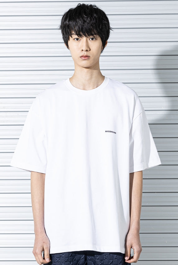 マスノウン(MASSNOUN) LAZY BOY OVERSIZED T-SHIRTS MSTTS017-WT