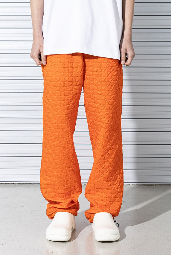 マスノウン(MASSNOUN)  CHECKERBOARD TRACK PANTS MSTTP003-OR