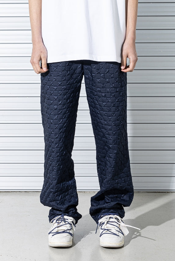 マスノウン(MASSNOUN) CHECKERBOARD TRACK PANTS MSTTP003-NV