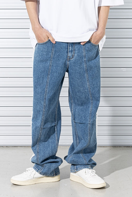 マスノウン(MASSNOUN) DOUBLE INCISON DENIM PANTS MSTJP001-BL