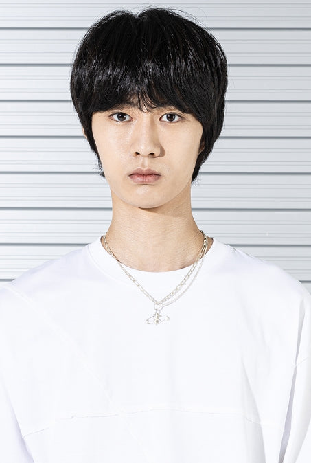 マスノウン(MASSNOUN)  3D MN CIRCLE LOGO 925 SILVER CHAIN NECKLACE MSTAJ004-SV