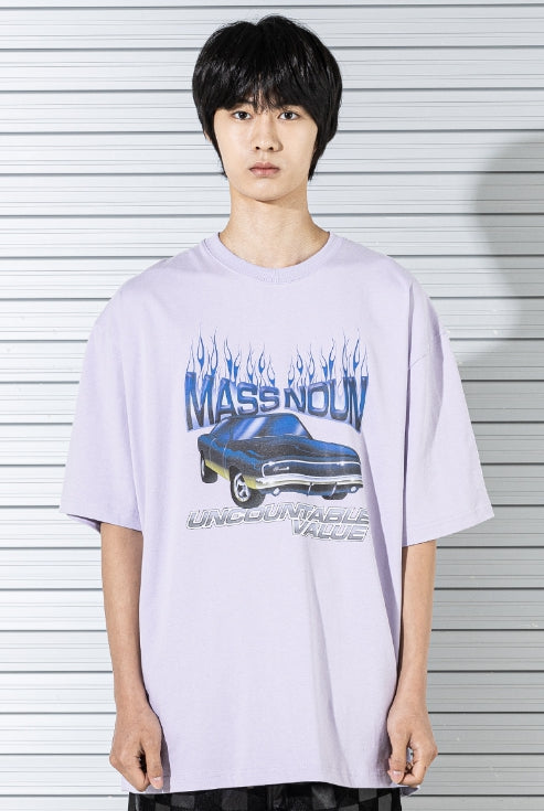 マスノウン(MASSNOUN)  DODGE CHALLENGER OVERSIZED T-SHIRTS MSTTS020-PP