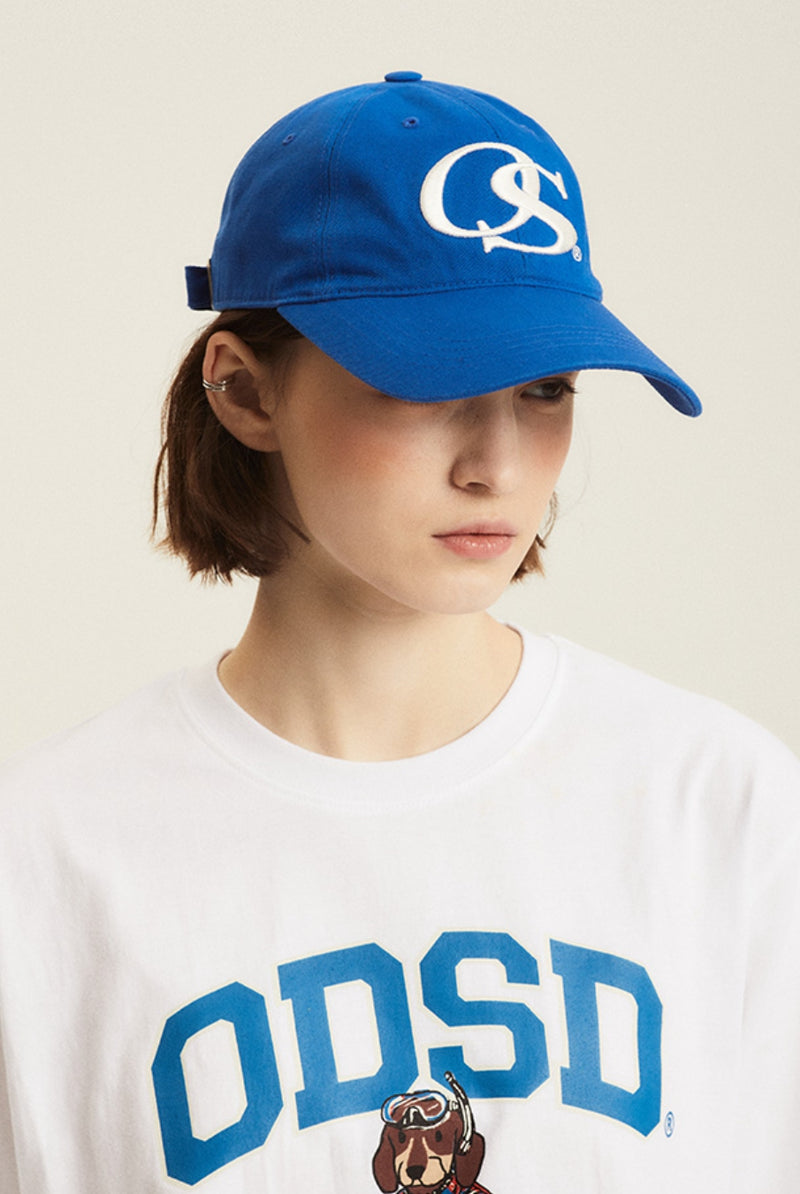 Odd Studio (オッドスタジオ) OS EMBROIDERED LOGO WASHING BALL CAP - BLUE