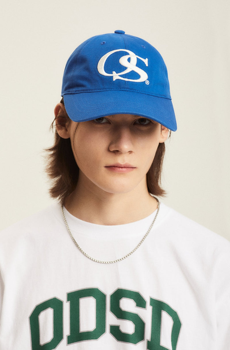 Odd Studio (オッドスタジオ) OS EMBROIDERED LOGO WASHING BALL CAP - BLUE