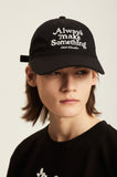 Odd Studio (オッドスタジオ) ALWAYS EMBROIDERED LOGO WASHING BALL CAP - BLACK