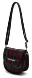 Odd Studio (オッドスタジオ) CHECK MINI ROUND CROSS BAG - RED/CHECK