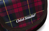 Odd Studio (オッドスタジオ) CHECK MINI ROUND CROSS BAG - RED/CHECK