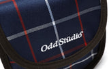 Odd Studio (オッドスタジオ) CHECK MINI ROUND CROSS BAG - NAVY/CHECK