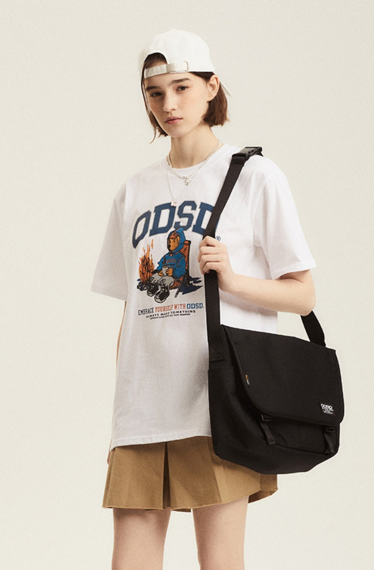 Odd Studio (オッドスタジオ) ODSD CORDURA BASIC MESSENGER BAG - BLACK
