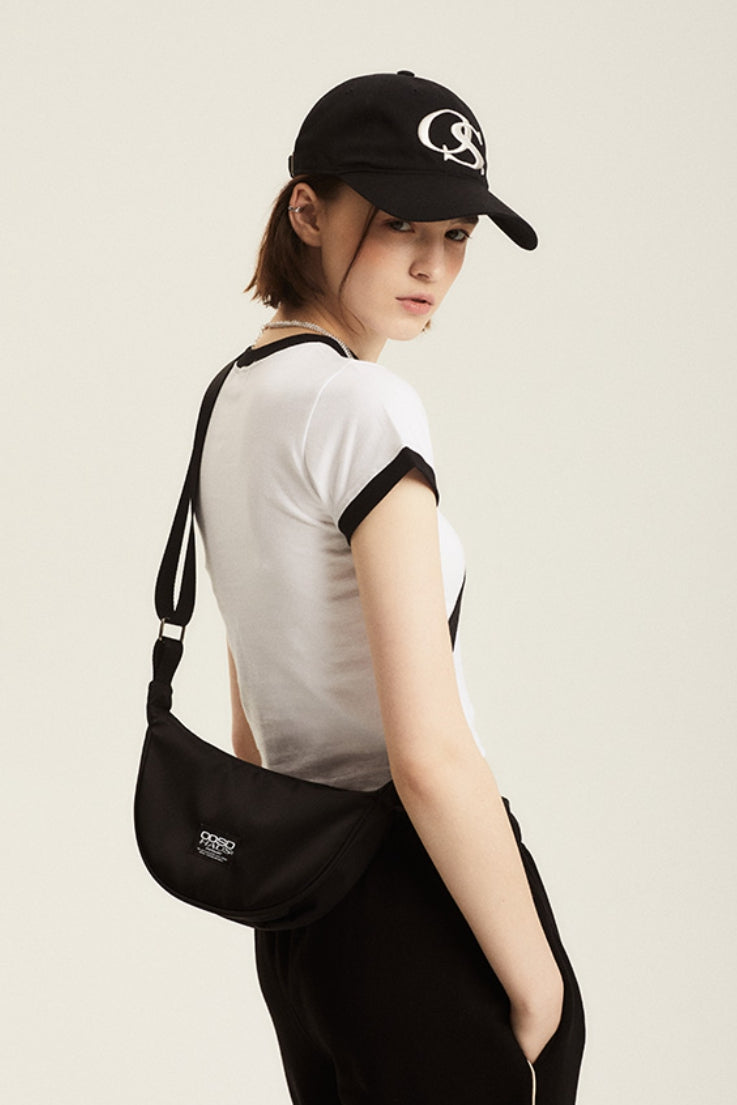 Odd Studio (オッドスタジオ) BASIC HALF MOON CROSSBODY BAG- BLACK