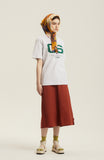 Odd Studio (オッドスタジオ) OS APPLIQUE SUMMER T-SHIRT - WHITE MELANGE