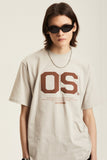 Odd Studio (オッドスタジオ) OS APPLIQUE SUMMER T-SHIRT - SAND GRAY