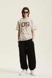 Odd Studio (オッドスタジオ) OS APPLIQUE SUMMER T-SHIRT - SAND GRAY