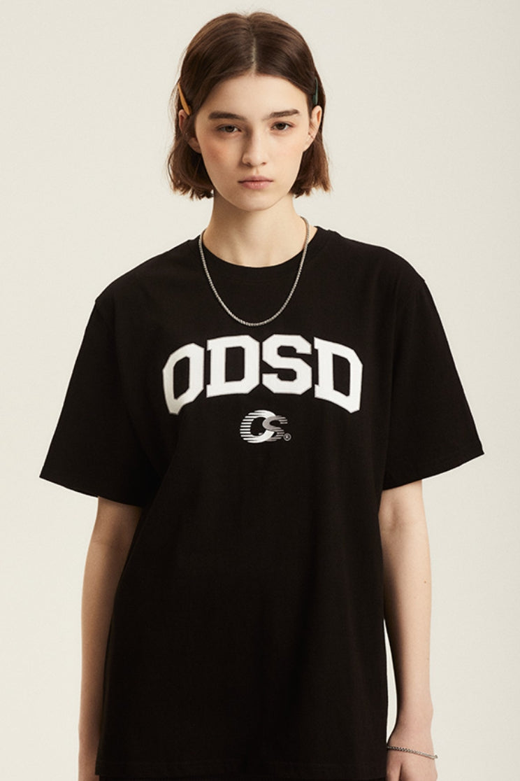 Odd Studio (オッドスタジオ) ODSD VARSITY SPORTS T-SHIRT - BLACK