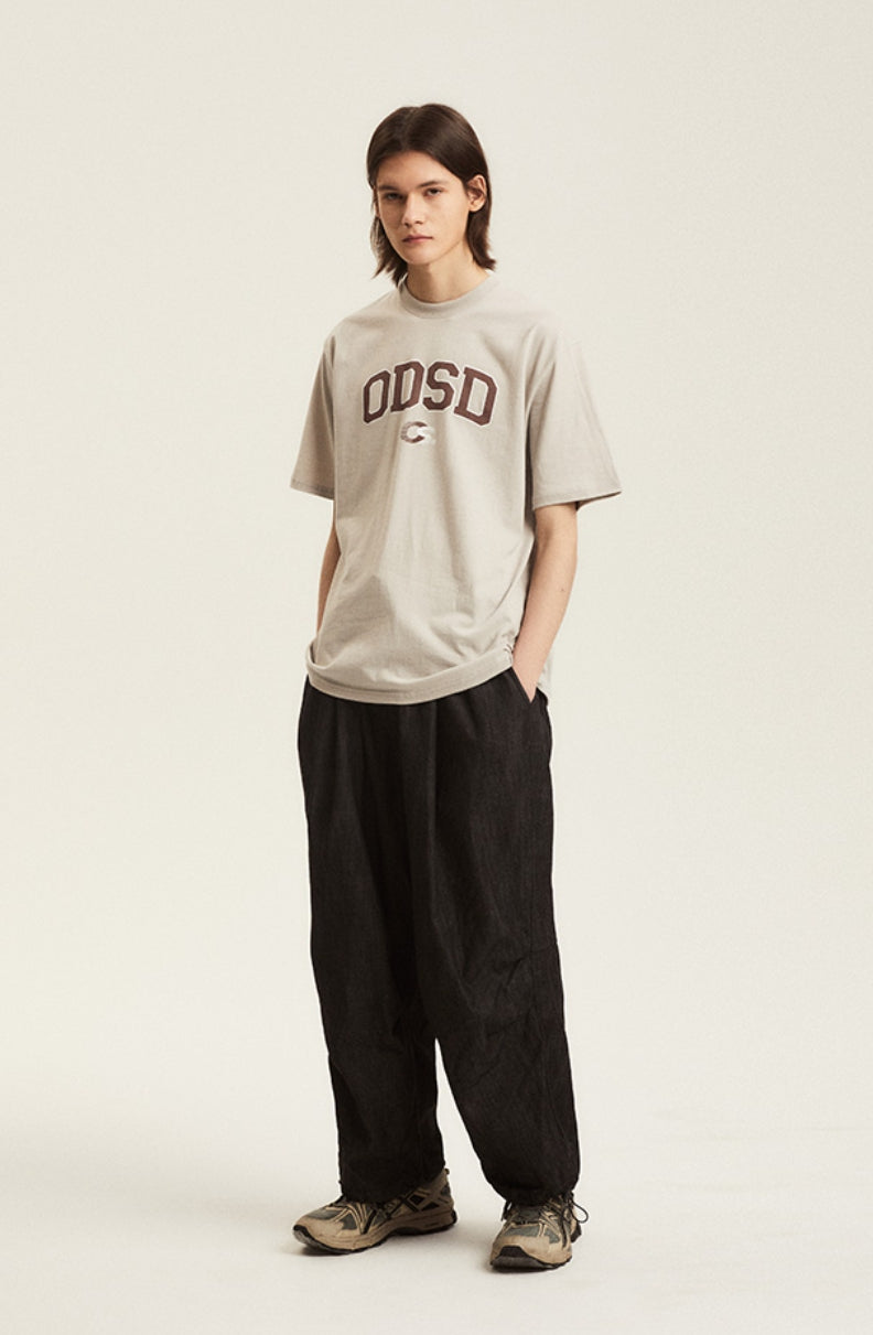 Odd Studio (オッドスタジオ) ODSD VARSITY SPORTS T-SHIRT - SAND GRAY