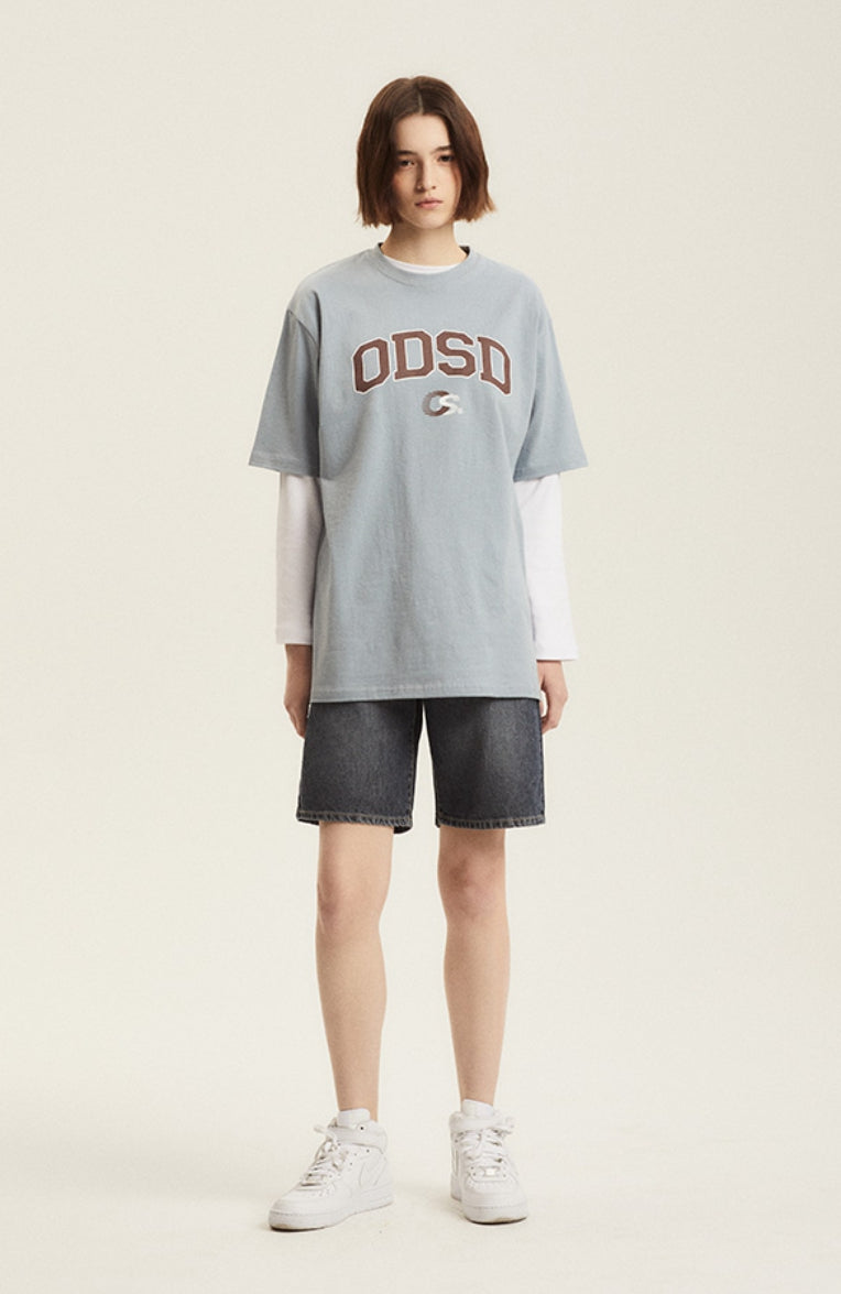 Odd Studio (オッドスタジオ) ODSD VARSITY SPORTS T-SHIRT - SKY BLUE