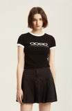 Odd Studio (オッドスタジオ) ODSD HAUS CROP RINGER T-SHIRTS - BLACK