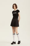Odd Studio (オッドスタジオ) ODSD HAUS CROP RINGER T-SHIRTS - BLACK