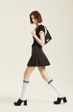 Odd Studio (オッドスタジオ) ODSD HAUS CROP RINGER T-SHIRTS - BLACK