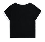 Odd Studio (オッドスタジオ) ODSD HAUS CROP RINGER T-SHIRTS - BLACK