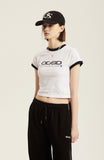 Odd Studio (オッドスタジオ) ODSD HAUS CROP RINGER T-SHIRTS - WHITE