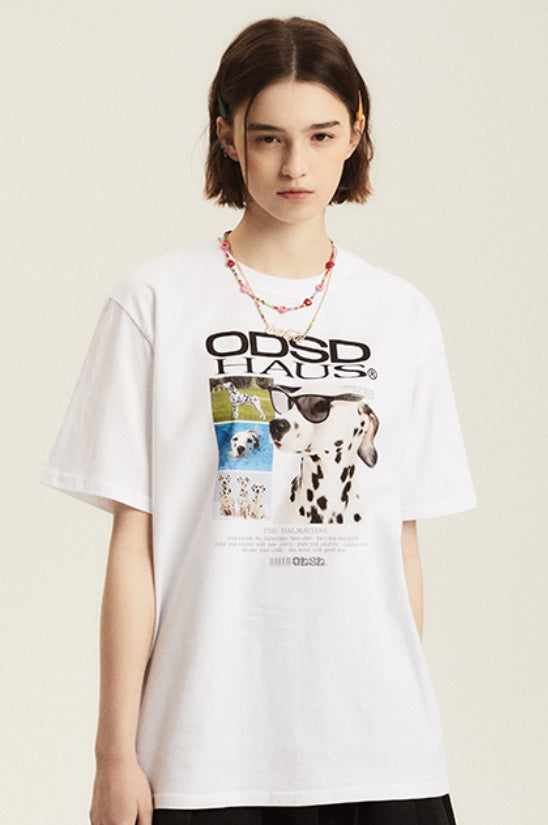 Odd Studio (オッドスタジオ) DALMATIAN MEMORIES T-SHIRTS - WHITE